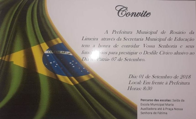 Convite 7 setembro